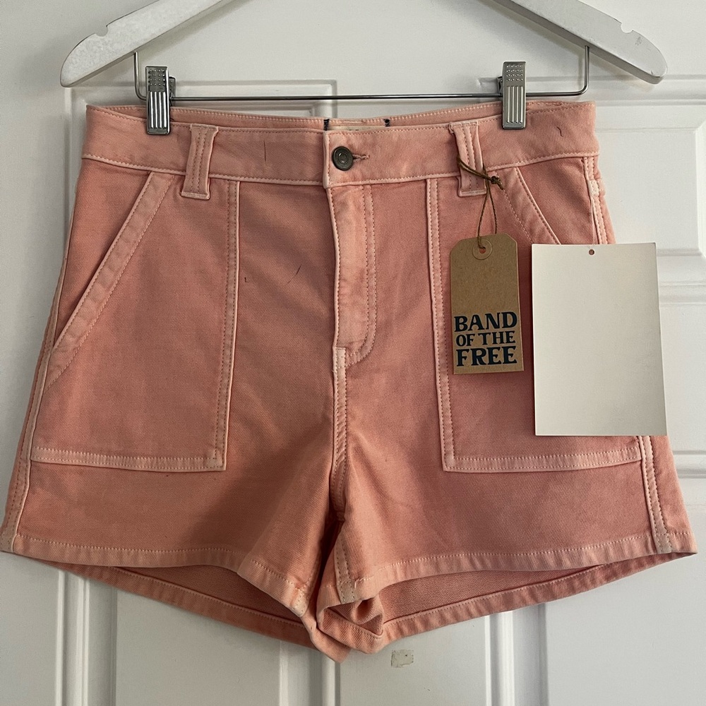 Chic Band of the Free Women's Peach Jean Shorts